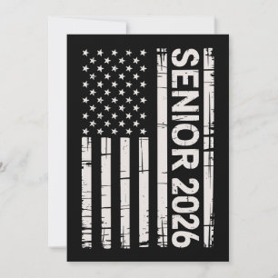 Invitation Drapeau américain patriotique de la promotion 2026