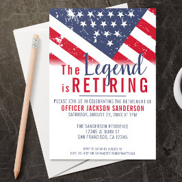 Invitation Drapeau américain patriotique de la retraite de la