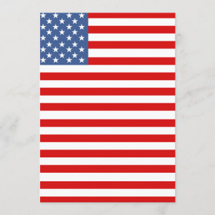 Invitation Drapeau américain pour le quatre juillet