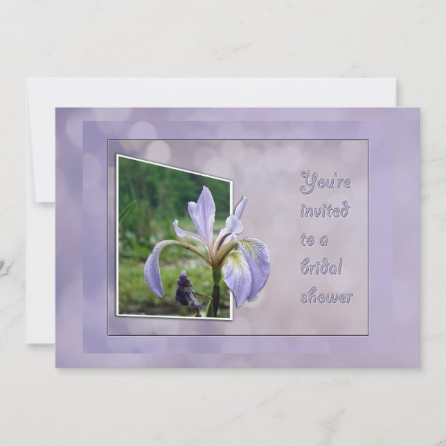 Invitation Drapeau bleu - Iris sauvage (Devant)