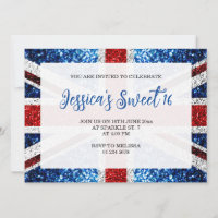 Drapeau britannique rouge blanc bleu étincelles ét