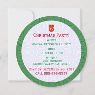 Invitation Drapeau d'ange turc Noël Personnaliser Rond