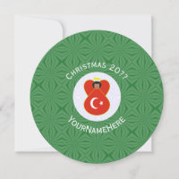 Drapeau d'ange turc Noël Personnaliser Rond