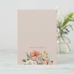 Invitation Drapeau de bannière de première année fleur sauvag