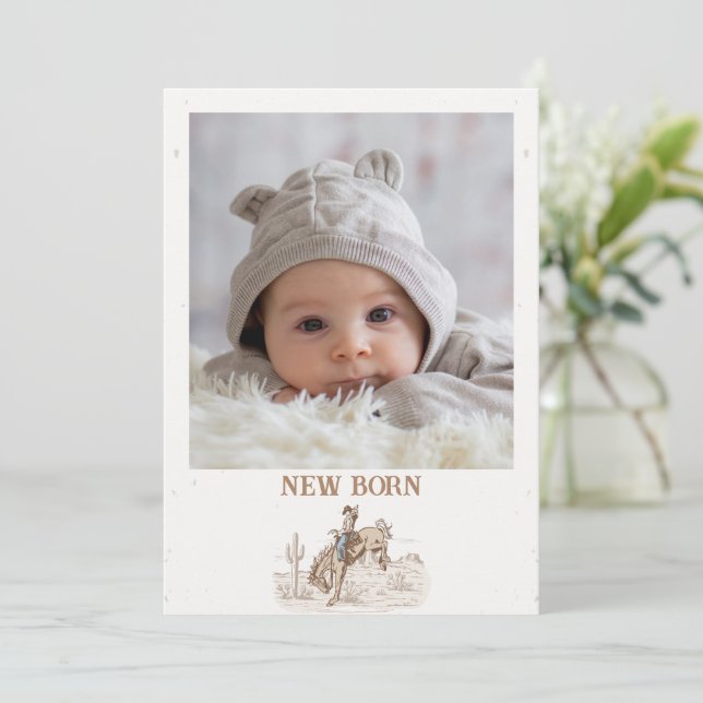 Invitation Drapeau de bannière mensuelle de premier rodéo Bro (Debout devant)