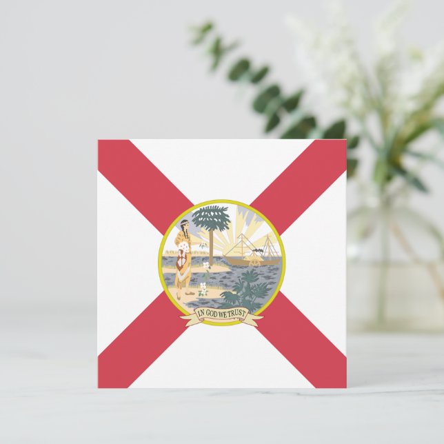 Invitation Drapeau de Floride : L'état de soleil des Floridie (Debout devant)