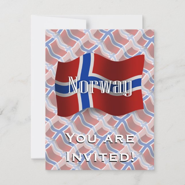 Invitation Drapeau de la Norvège (Devant)