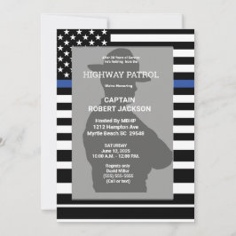 Invitation Drapeau de la patrouille routière Parti de la retr