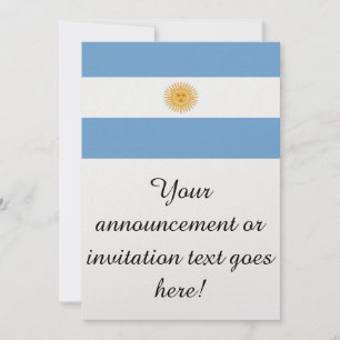 Invitation Drapeau de l'Argentine