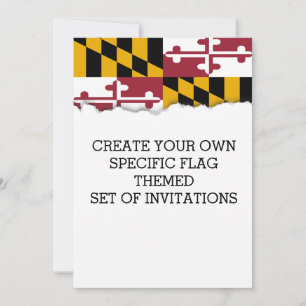 Invitation Drapeau de l'État du Maryland