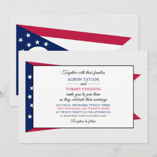 Invitation Drapeau de l'Ohioan, Drapeau du Mariage de l'Ohio