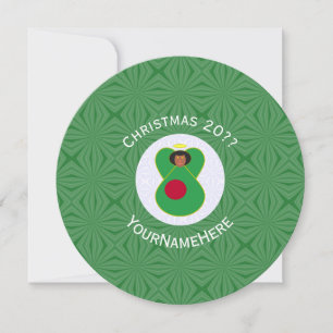 Invitation Drapeau de Noël personnalisé d'ange bangladais