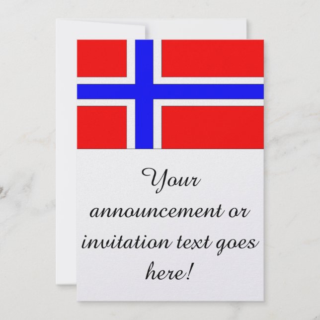Invitation Drapeau de Norway (Devant)