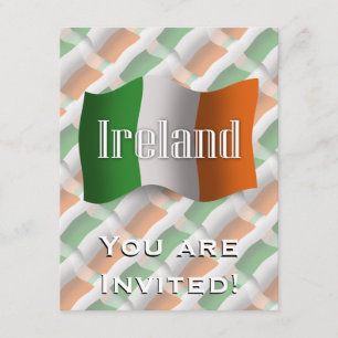 Invitation Drapeau de ondulation de l'Irlande