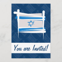 Drapeau de pinceau israélien