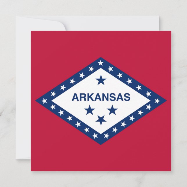 Invitation Drapeau d'État de l'Arkansas (Devant)
