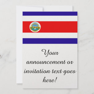 Invitation Drapeau du Costa Rica