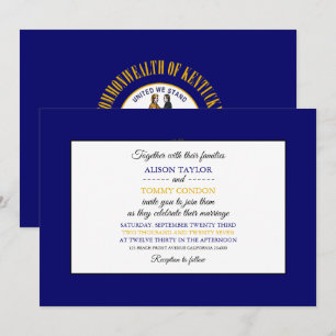 Invitation Drapeau du Kentuckian, Drapeau du Mariage du Kentu