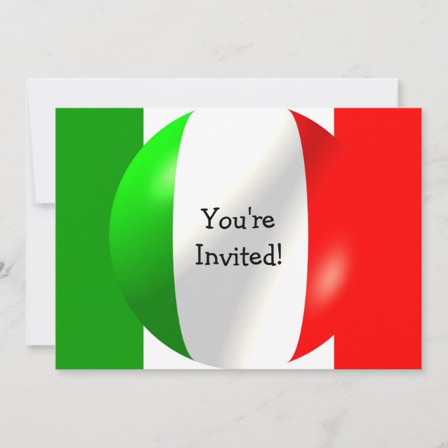 Invitation Drapeau Italien À Chaque Occasion (Devant)