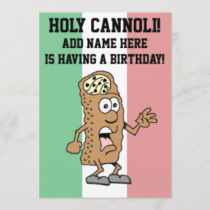 Invitation Drapeau italien du Saint Cannoli