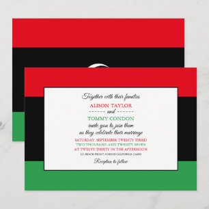 Invitation Drapeau libyen, Drapeau de la Libye Mariage