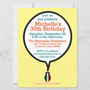 Invitation Drapeau Mexicain Ms. Penguin Qui Parle Anniversair