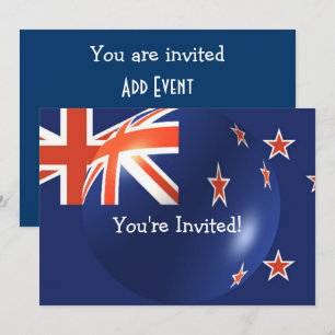 Invitation Drapeau Nouvelle-Zélande En Toute Occasion