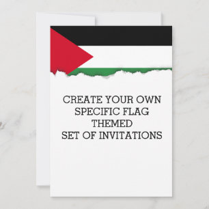 Invitation Drapeau palestinien