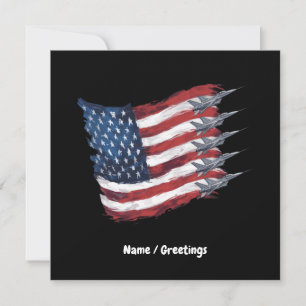 Invitation Drapeau Patriotique USA Jets 4 juillet