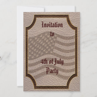 Invitation Drapeau USA Soft en cuir
