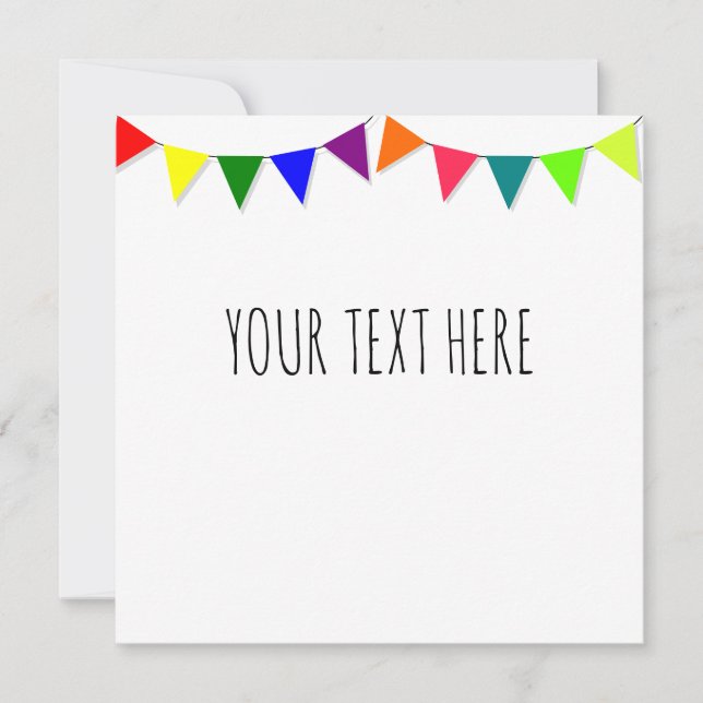 Invitation Drapeaux décoratifs (Devant)