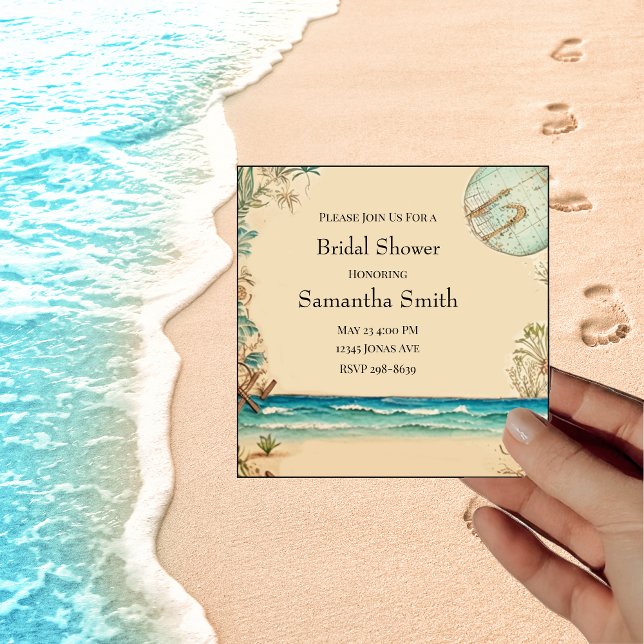 Invitation Dream Beach Theme Fête des mariées Mariage (Créateur téléchargé)