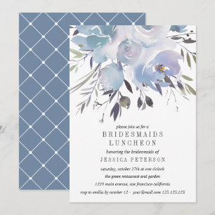 Invitation Dream Blue Flowers Bridesservatrices Mariage du dé