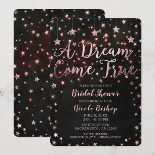 Invitation Dream Come True Black Rose Gold Fête des mariées