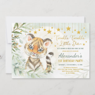 Invitation Dreammoon Tiger Twinkle Little Star 1er anniversai