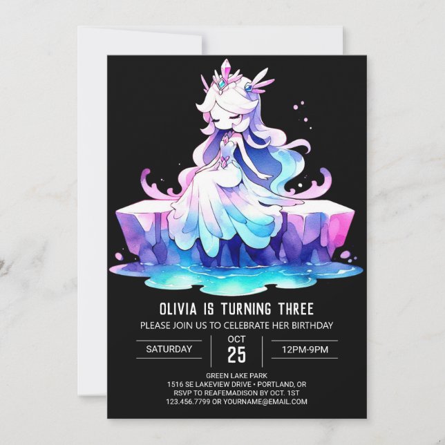 Invitation Dreamy Boho Princess Anniversaire (Devant)