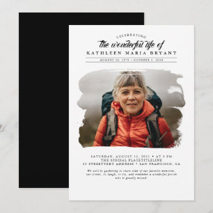 Invitation Dreamy Elegant Celebration of Life Funeral Photo