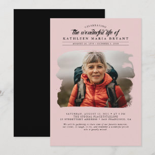 Invitation Dreamy Elegant Celebration of Life Funeral Photo