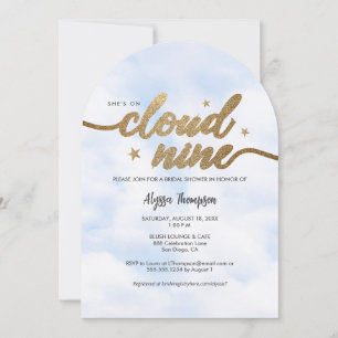 Invitation Dreamy Elle est sur Cloud 9 Fête des mariées Arc n
