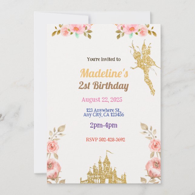 Invitation Dreamy Fairytale Castle (Devant)