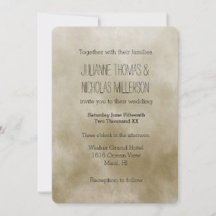 Invitation Dreamy Gold Cream Mariage