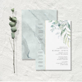 Invitation Dreamy Greenery Fête des mariées Green/Blue ID817