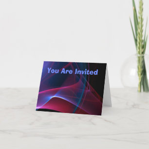 Invitation Dreamy Magenta and Blue Sweep
