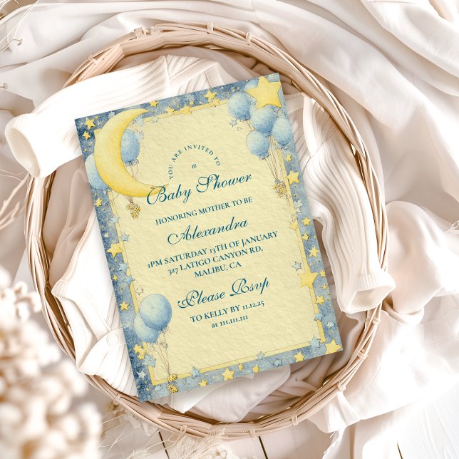 Invitation Dreamy Night Sky Baby shower (Créateur téléchargé)
