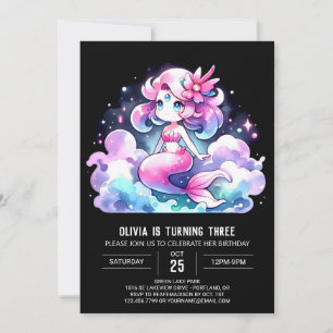 Invitation Dreamy Ocean Mermaid Anniversaire