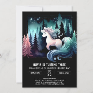 Invitation Dreamy Pastel Horse Birthday