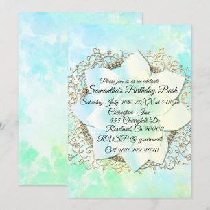 Invitation Dreamy Pastels Lotus Flower