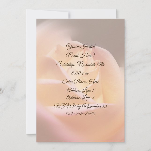 Invitation Dreamy Rose Floral Party (Devant)