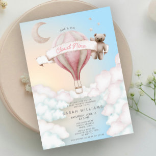 Invitation Dreamy She's On Cloud Nine Pastel Baby shower
