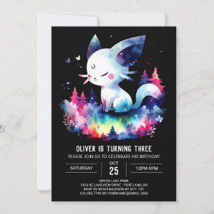 Invitation Dreamy Simple Chat Anniversaire